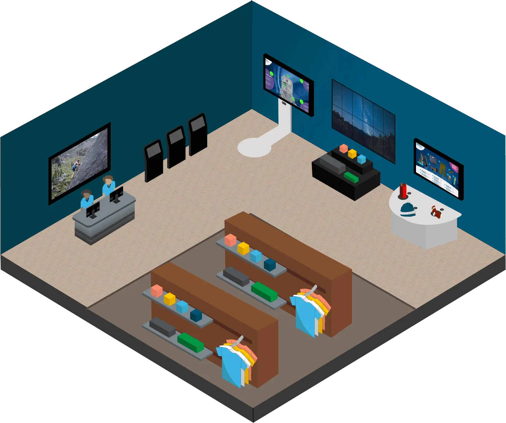Isometric View of a proposed Expanse Retail Location 
